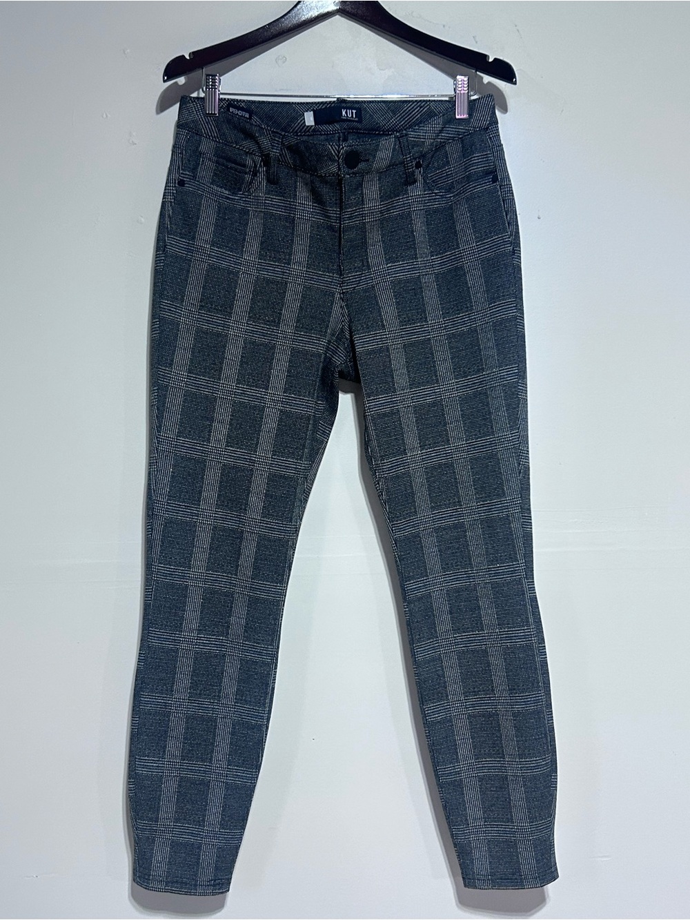 Kut from the Kloth MIA Ankle toothpick Skinny Plaid pants 6